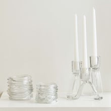 3 Piece Curlicue & Lume Candle Holder Set